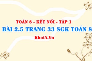 Bài 2.5 trang 33 SGK Toán 8 tập 1 Kết nối tri thức